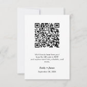 QR Code Salie Groene Bloemen Waterverf bruiloft RSVP Kaartje (Achterkant)