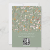 QR Code Salie Groene Wildflower Baby in Bloom Show Kaart (Achterkant)