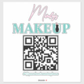 QR-code salon bedrijfsnaam auto sticker (Vel)