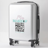 QR-code salon bedrijfsnaam auto sticker (Koffer)