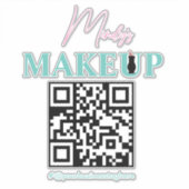 QR-code salon bedrijfsnaam auto sticker (Voorkant)