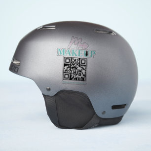 QR Code Salon Business Name Bike Helmet Decal Sticker