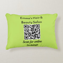 QR Code Salon Business Promotie Custom Accent Kussen