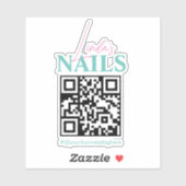 QR Code Salon Nagel Bedrijfsnaam Auto Sticker (Vel)