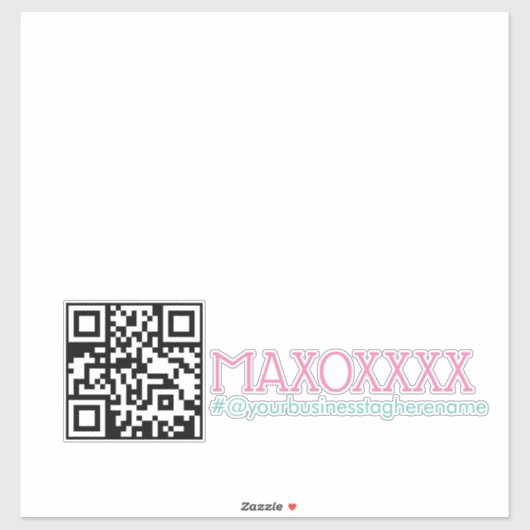 QR Code Salon Nagelbedrijfsnaam Auto Decal V Sticker (Vel)