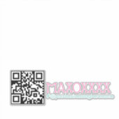 QR Code Salon Nagelbedrijfsnaam Auto Decal V Sticker (Voorkant)