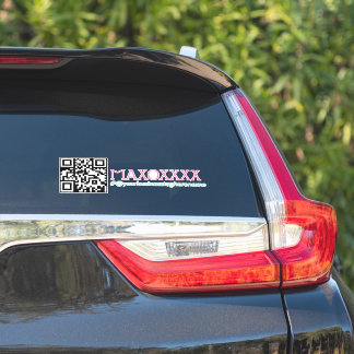 QR Code Salon Nagelbedrijfsnaam Auto Decal V Sticker