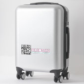 QR Code Salon Nail Bedrijfsnaam Auto Decal V Sticker (Koffer)