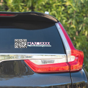 QR Code Salon Nail Bedrijfsnaam Auto Decal V Sticker
