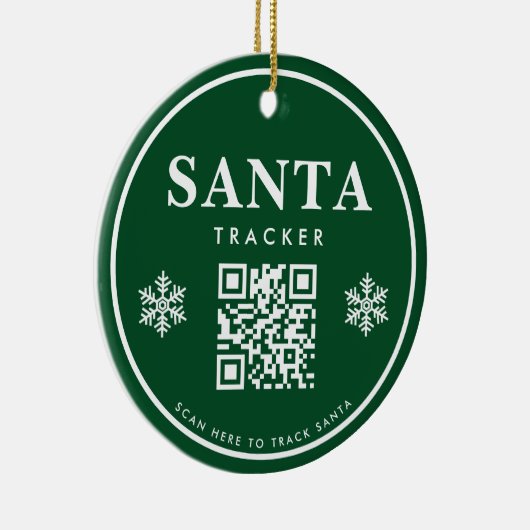 QR Code Santa Tracker Kinder Moderne Kerst Keramisch Ornament (Rechts)