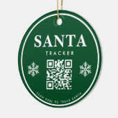 QR Code Santa Tracker Kinder Moderne Kerst Keramisch Ornament (Links)