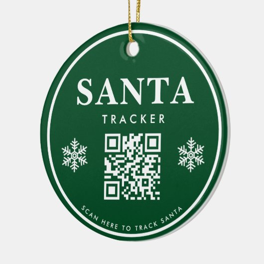 QR Code Santa Tracker Kinder Moderne Kerst Keramisch Ornament (Links)