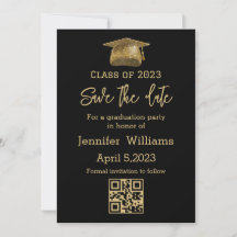 qr-code save the date afstudeerdag chic aankondigi