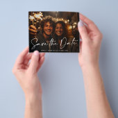 QR code Save the Date - Side Ways Budget Moderne Flyer (Hand)