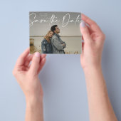 QR code Save the Date - Side Ways Budget Moderne Flyer (Hand)