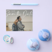 QR code Save the Date - Side Ways Budget Moderne Flyer (Enkel)