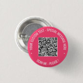 QR Code Scan Aangepaste tekst Button Uw kleuren (Voorkant /achterkant)