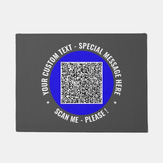 QR Code Scan Aangepaste Tekst Deurmat Kies Kleuren (Voorkant)