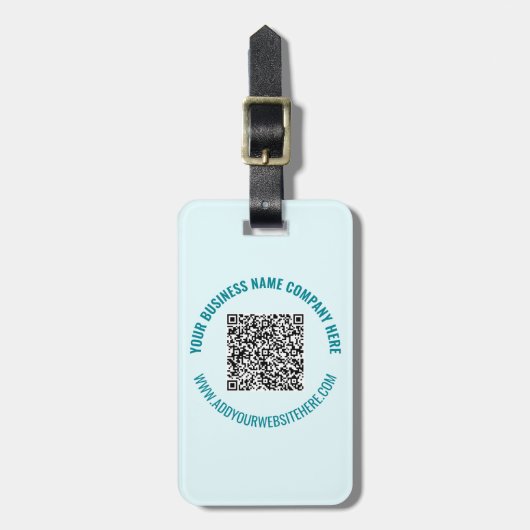 QR Code Scan Aangepaste tekst en kleuren Bagagelab Bagagelabel (Voorkant verticaal)