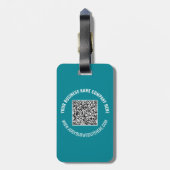 QR Code Scan Aangepaste tekst en kleuren Bagagelab Bagagelabel (Achterkant verticaal)
