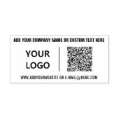 QR Code Scan Aangepaste Tekst en Logo Rubber Stamp Rubberstempel (Afrduk)