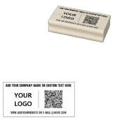 QR Code Scan Aangepaste Tekst en Logo Rubber Stamp Rubberstempel (Gestempeld)