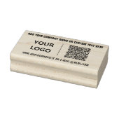 QR Code Scan Aangepaste Tekst en Logo Rubber Stamp Rubberstempel (Stempel)