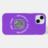 QR-code Scan Aangepaste tekst iPhone Case Uw kleur (Achterkant (horizontaal))