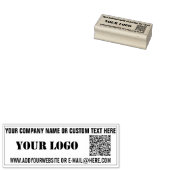QR-code scan aangepaste tekst Uw logo rubber stemp Rubberstempel (Gestempeld)