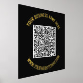 QR Code Scan Aangepaste Tekst Zwart Gouden Folie P Afdrukken (Laagn)