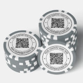 QR Code Scan en aangepaste tekst Business Poker Ch Poker Chips (Opstapeling)