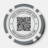 QR Code Scan en aangepaste tekst Business Poker Ch Poker Chips (Achterkant)