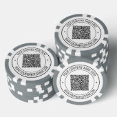 QR-code scan en aangepaste tekst Zakelijke pokerfi Poker Chips (Opstapeling)