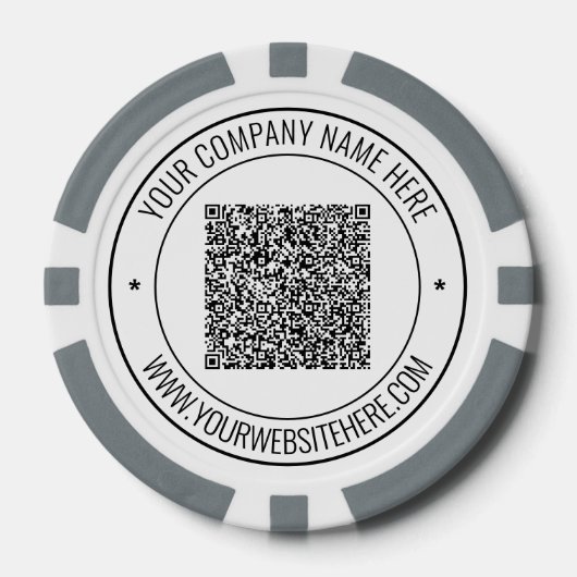 QR-code scan en aangepaste tekst Zakelijke pokerfi Poker Chips (Voorkant)