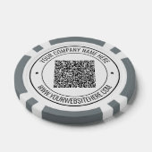 QR-code scan- en aangepaste tekst zakspellen poker Chips (Enkel)
