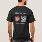 QR Code Scan en Custom Business Company Logo T-shirt (Achterkant)