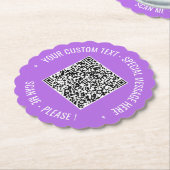 QR Code Scan en Tekst Papier Onderzetter Kies Kleu (Gekanteld)