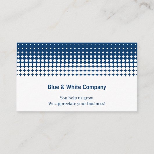 QR-code Scan for Specials White Blue Thank You Visitekaartje (Voorkant)