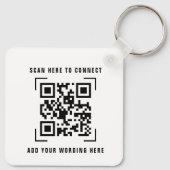 QR-code scan | Geïllustreerde podcastpromotie Sleutelhanger (Achterkant)