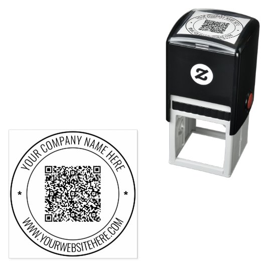QR Code Scan Info Aangepaste tekst Aangepaste stem Zelfinktende Stempel (In situ)
