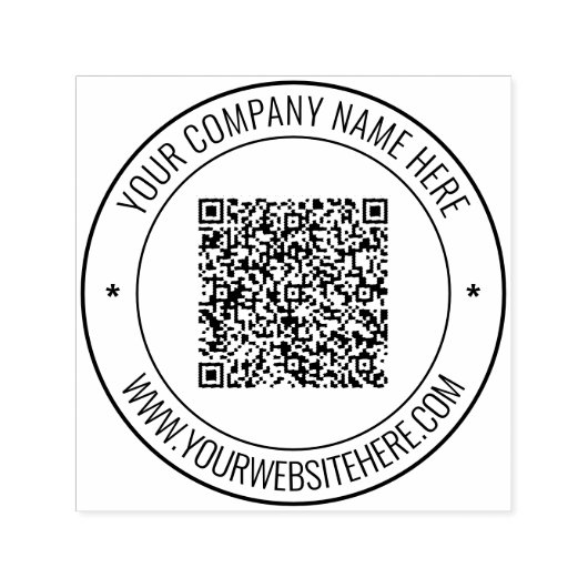 QR Code Scan Info Aangepaste tekst Aangepaste stem Zelfinktende Stempel (Design)