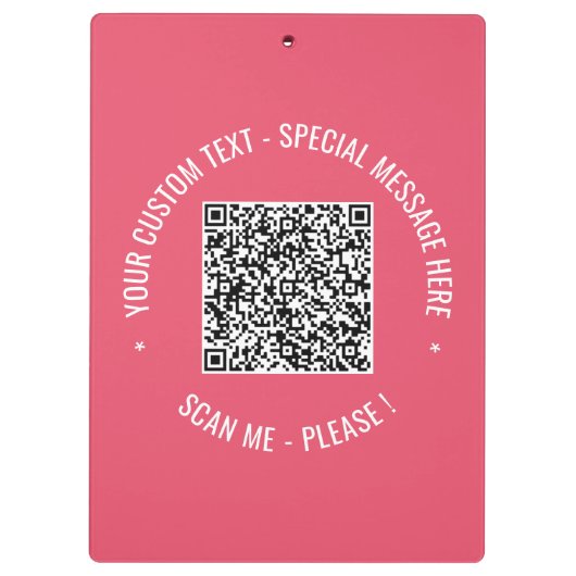 QR Code Scan Info Aangepaste tekst en klembord voo (Achterkant)