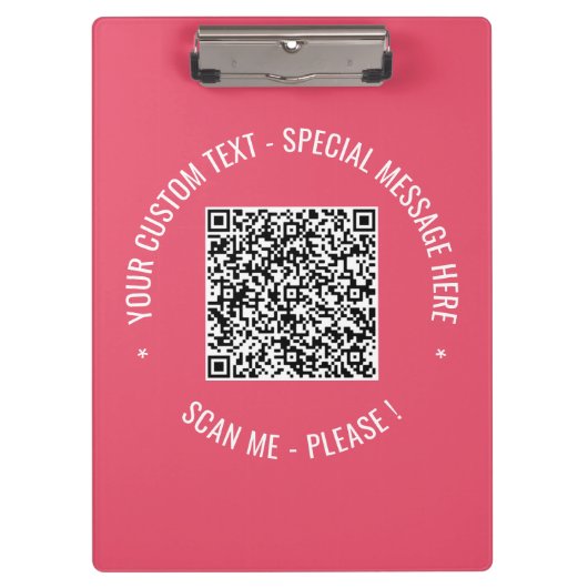 QR Code Scan Info Aangepaste tekst en klembord voo (Voorkant)