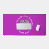 QR Code Scan Info Aangepaste tekst en kleuren Bureaumat (Keyboard & Muis)