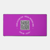 QR Code Scan Info Aangepaste tekst en kleuren Bureaumat (Voorkant)