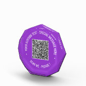 QR Code Scan Info Aangepaste Tekst Foto Blok Gift (Rechts)