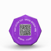 QR Code Scan Info Aangepaste Tekst Foto Blok Gift (Voorkant)