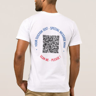 QR Code Scan Info Aangepaste Tekst Grappig T-shirt