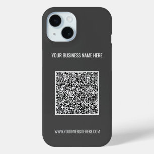 QR Code Scan Info Aangepaste tekst iPhone Case