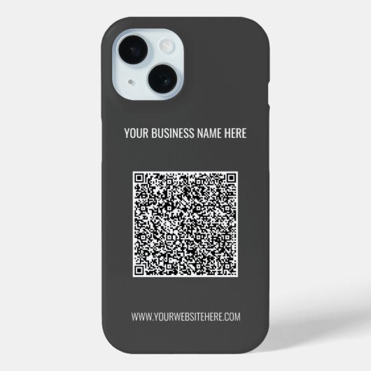 QR Code Scan Info Aangepaste tekst iPhone Case (Achterkant)